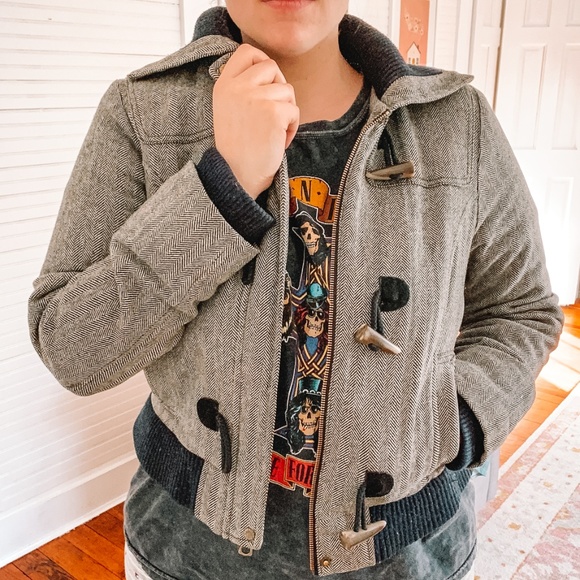 American Eagle Outfitters Jackets & Blazers - American Eagle Herringbone Bomber Jacket